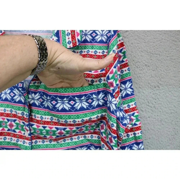 Land's End Flannel Pajama Sleep Shirt-Size Medium-Button Up - Picture 7 of 7